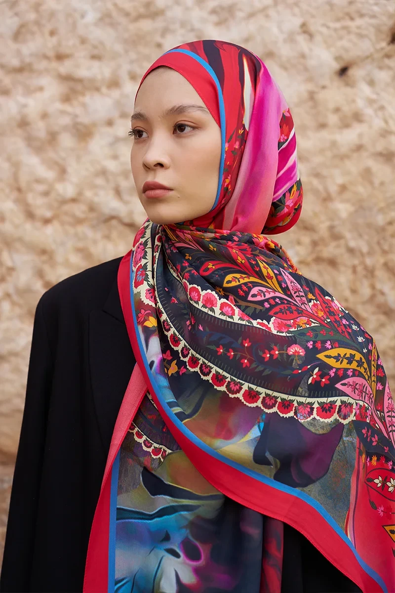 Sunrise Karnaval Desen Şal - Pembe - 4