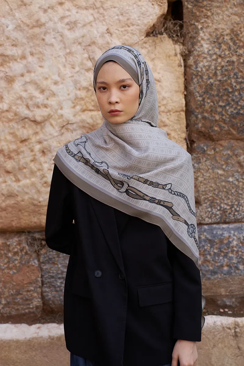 Sunrise Kemer Desen Şal - Vizon - ED SCARF
