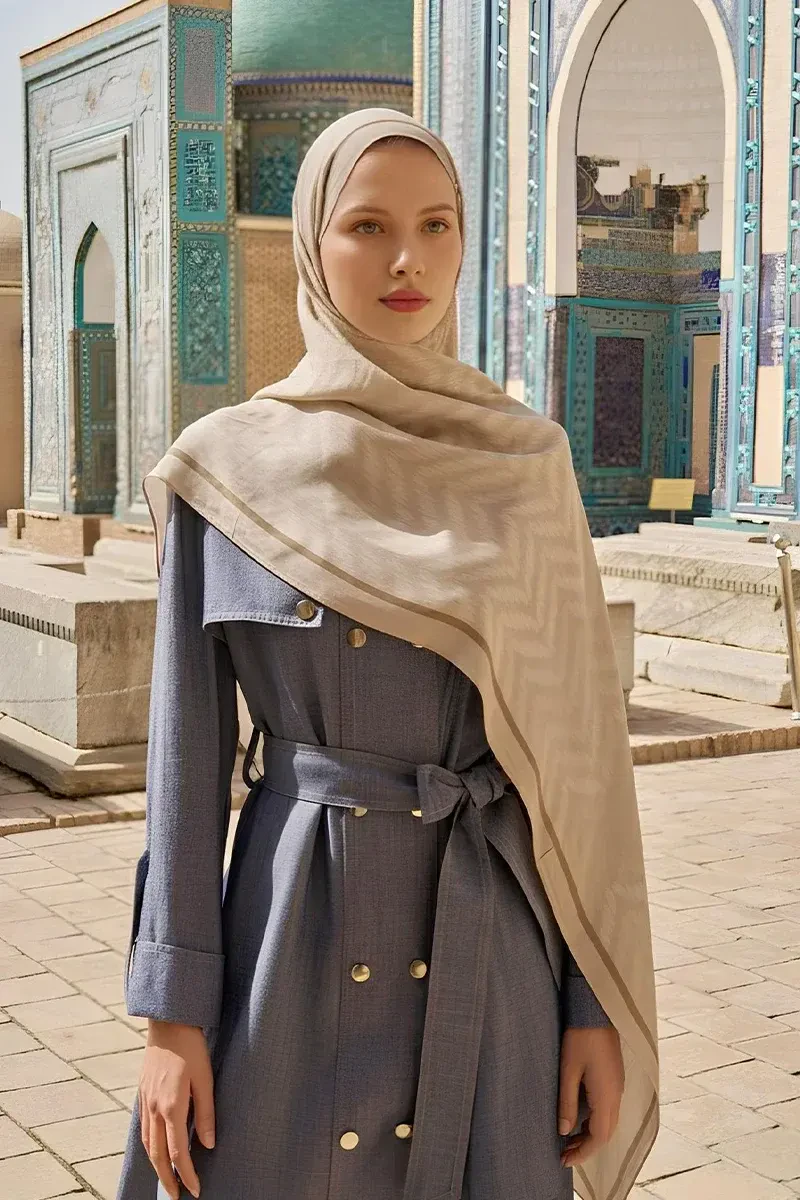 Velisse Floş Viskon Şal - Bej - ED SCARF