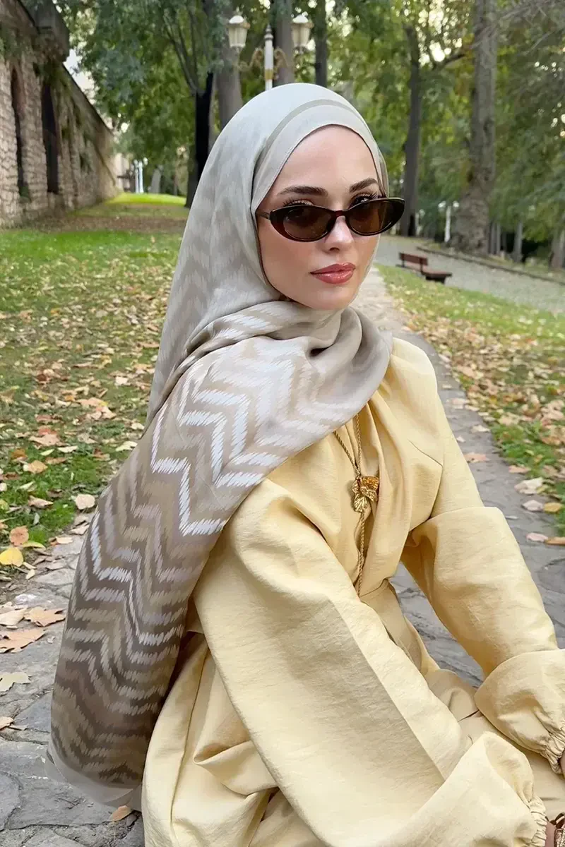 Velisse Floş Viskon Şal - Bej - 2