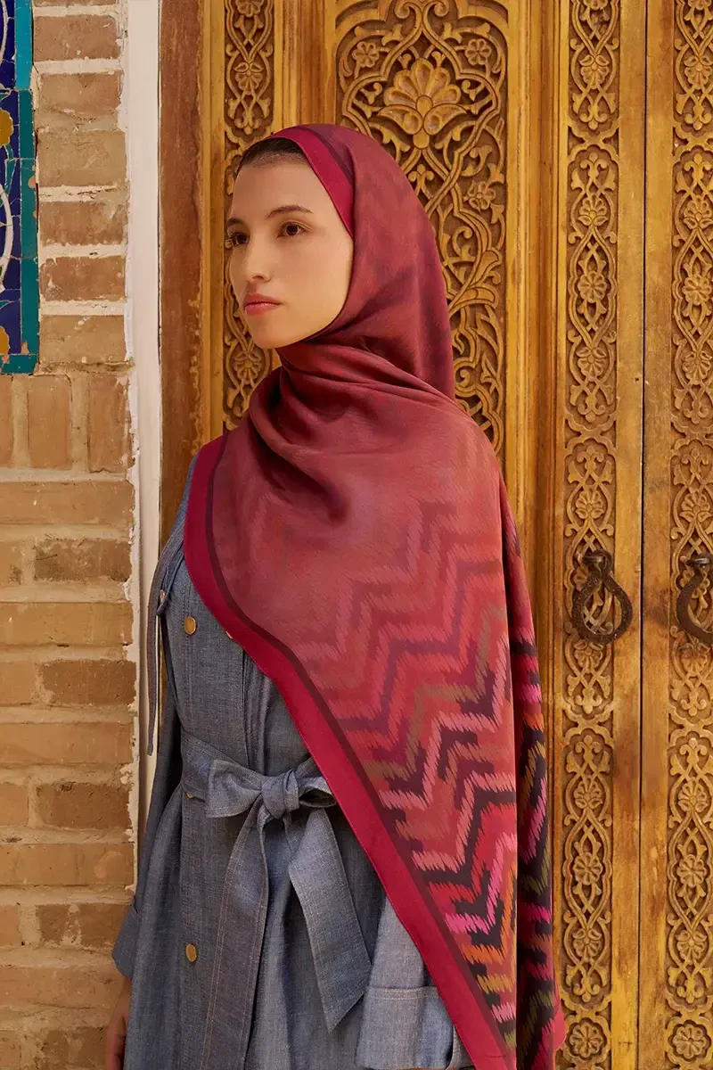 Velisse Floş Viskon Şal - Gül Kurusu - ED SCARF