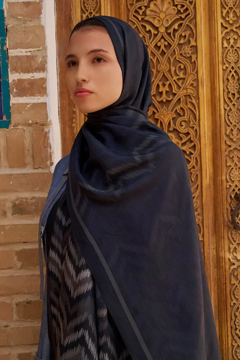 Velisse Floş Viskon Şal - Siyah - ED SCARF