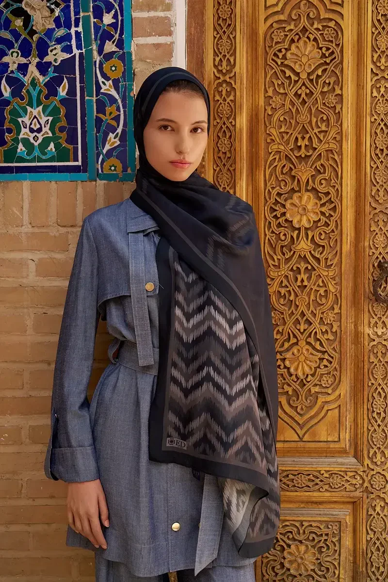 Velisse Floş Viskon Şal - Siyah - ED SCARF