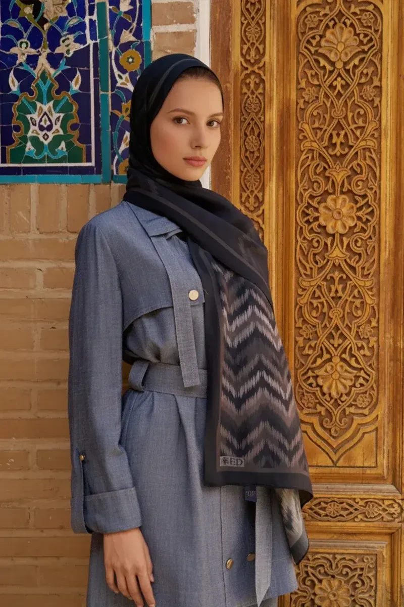 Velisse Floş Viskon Şal - Siyah - ED SCARF