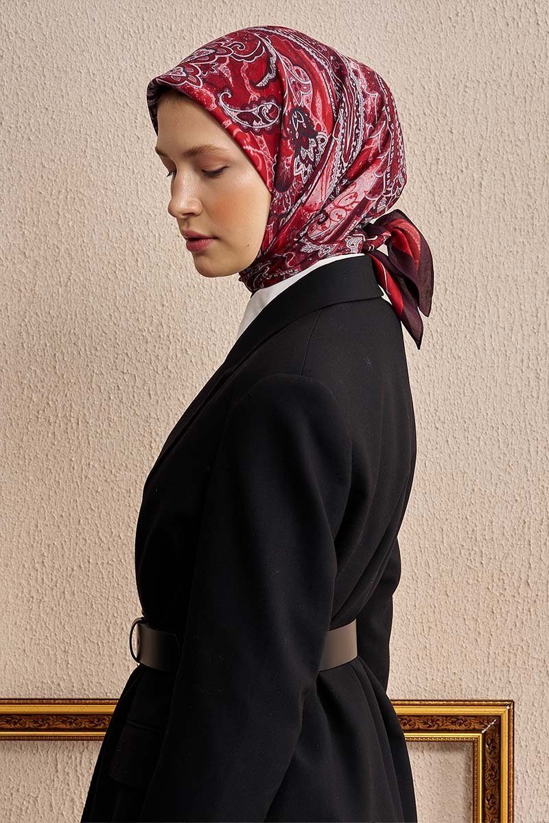 Vision Art Collection Eclipse Eşarp - Bordo - 2