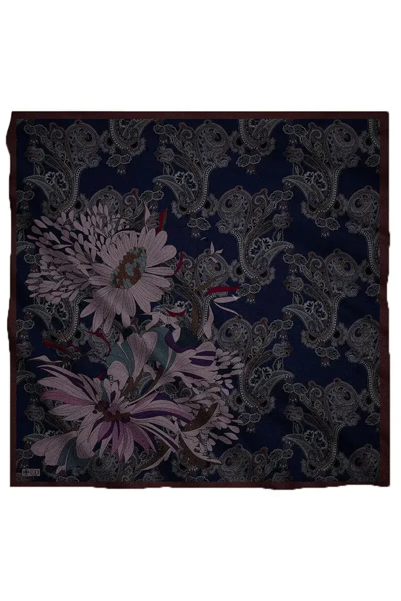 Vision Art Collection Flare Eşarp - Lacivert/Kahve - 5