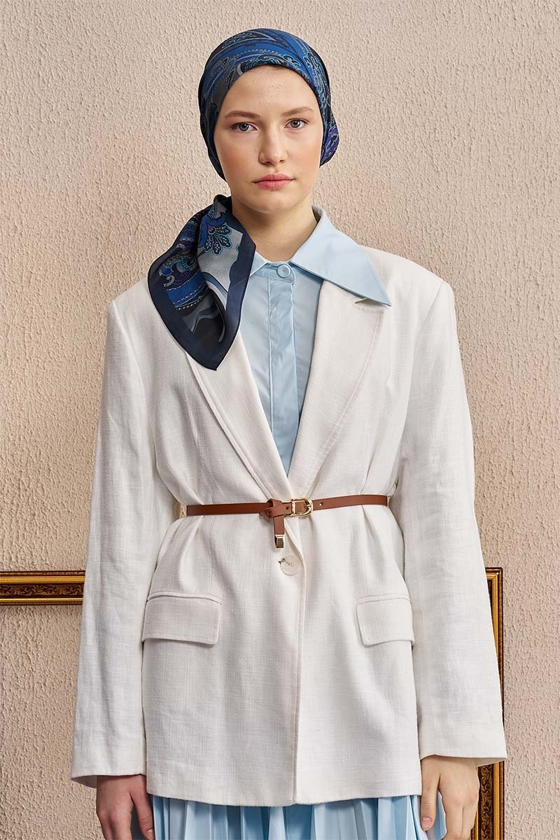 Vision Art Collection Lacirna Eşarp - Lacivert - ED SCARF