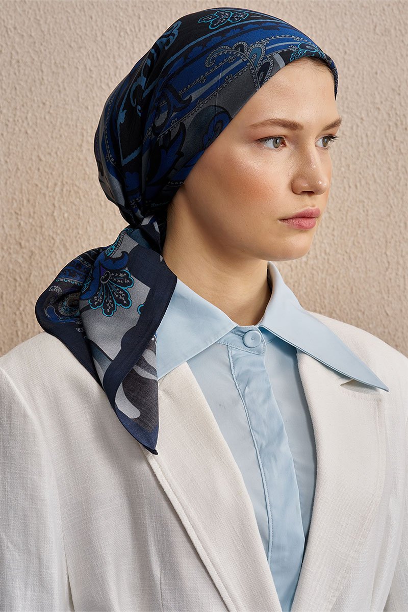 Vision Art Collection Lacirna Eşarp - Lacivert - 1