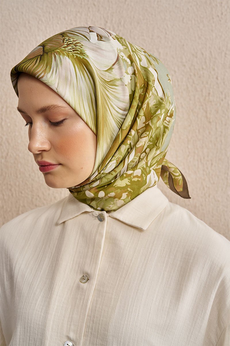 Vision Art Collection Mirage Eşarp - Yağ Yeşili - 1
