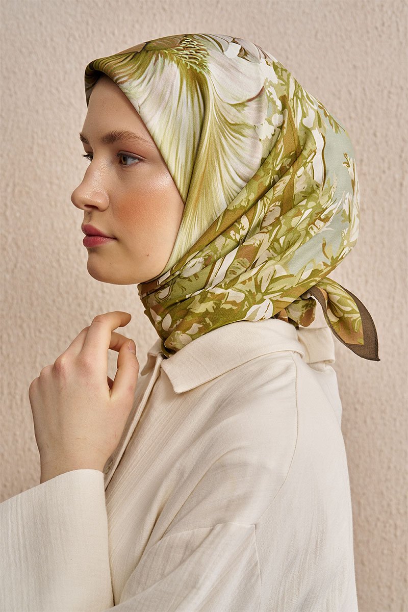 Vision Art Collection Mirage Eşarp - Yağ Yeşili - 2