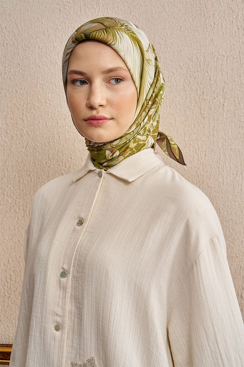 Vision Art Collection Mirage Eşarp - Yağ Yeşili - 4