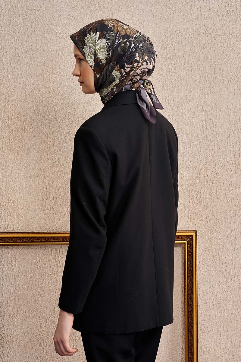 Vision Art Collection Mozaic Eşarp - Mor/Kahve - 4