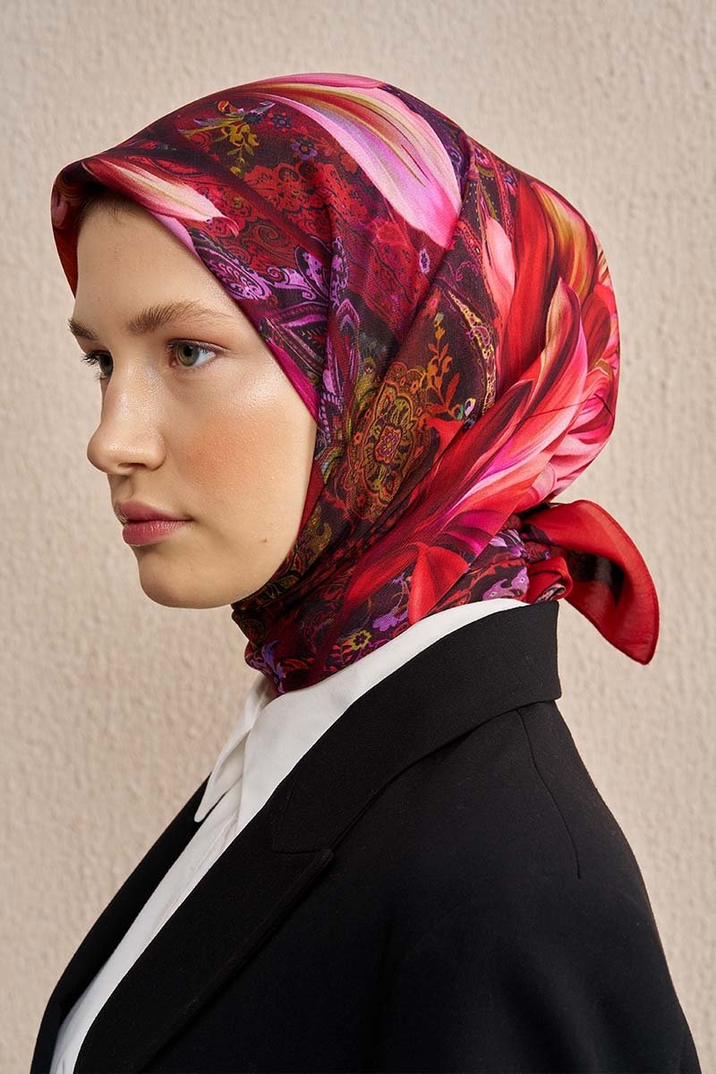 Vision Art Collection Velmora Eşarp - Kırmızı - ED SCARF