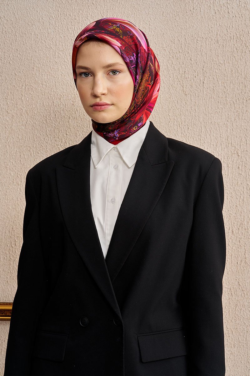 Vision Art Collection Velmora Eşarp - Kırmızı - 2