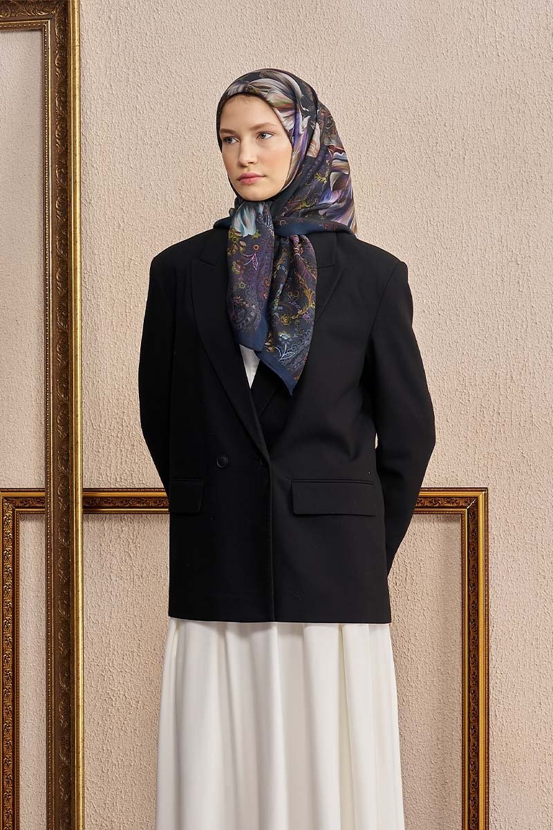 Vision Art Collection Velmora Eşarp - Lacivert - 4