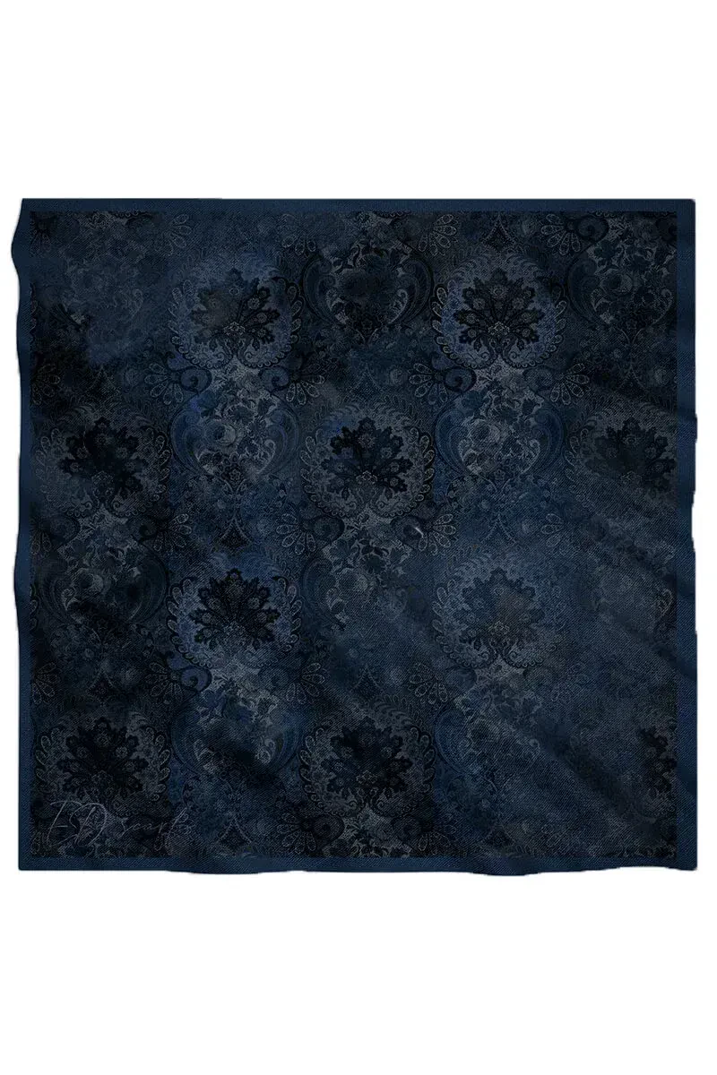 Vision Art Collection Verse Eşarp - Gece Mavisi - 5