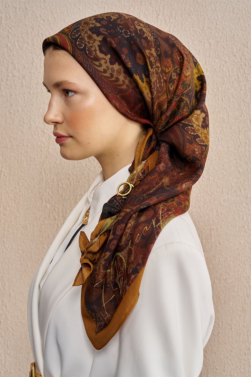 Vision Art Collection Verse Eşarp - Kahverengi - 2