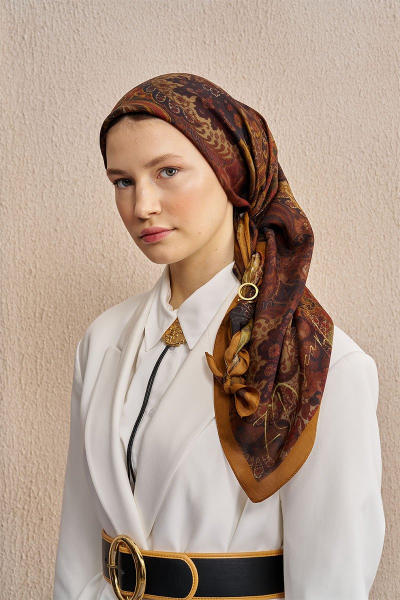 Vision Art Collection Verse Eşarp - Kahverengi - 1