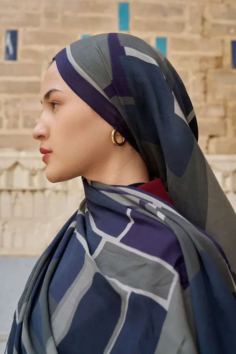 Wise Pamuk Modal Şal - Antrasit - 4