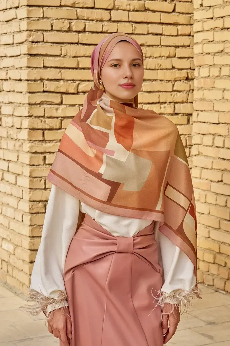 Wise Pamuk Modal Şal - Gül Kurusu - 3
