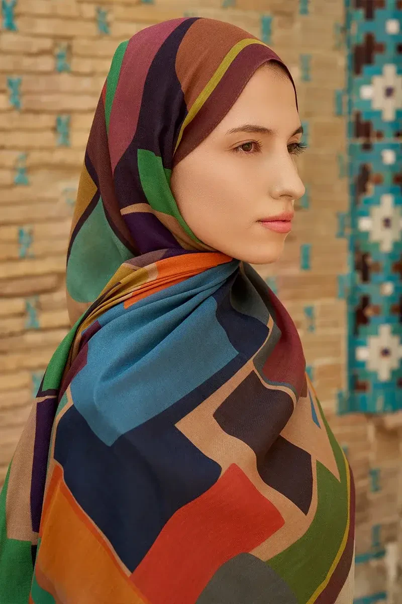 Wise Pamuk Modal Şal - Kızıl Kahve - 2