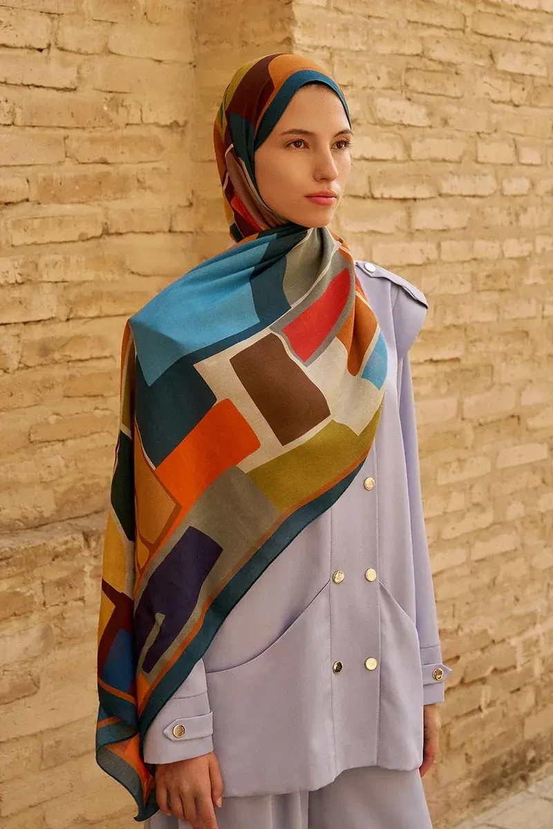 Wise Pamuk Modal Şal - Petrol - ED SCARF