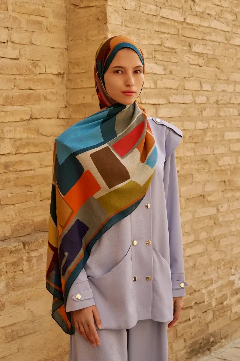 Wise Pamuk Modal Şal - Petrol - ED SCARF