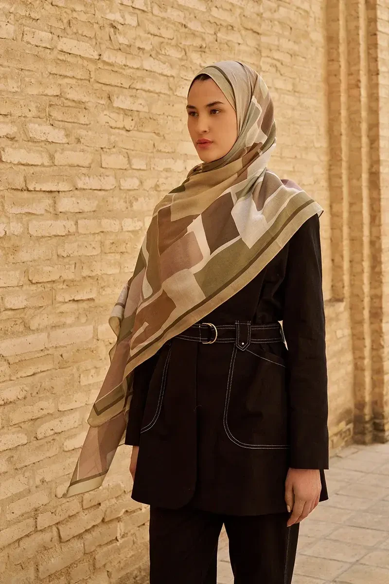 Wise Pamuk Modal Şal - Yeşil - ED SCARF