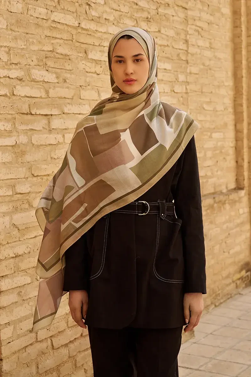 Wise Pamuk Modal Şal - Yeşil - ED SCARF