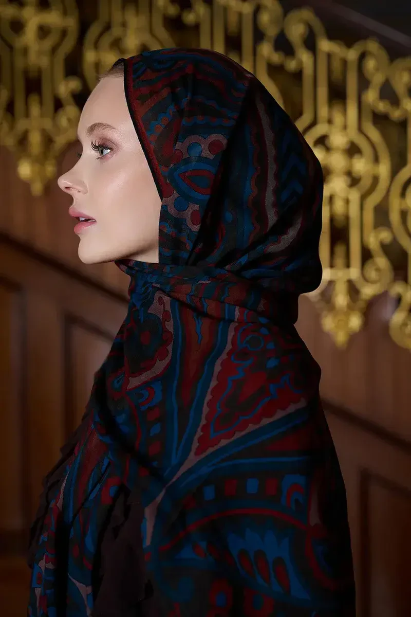 Yün İpek Vianne Şal - Acı Kahve - 2